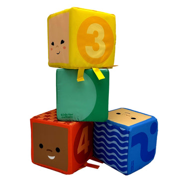 4 PC SHAPES AND SMILES FOAM BLOCKS