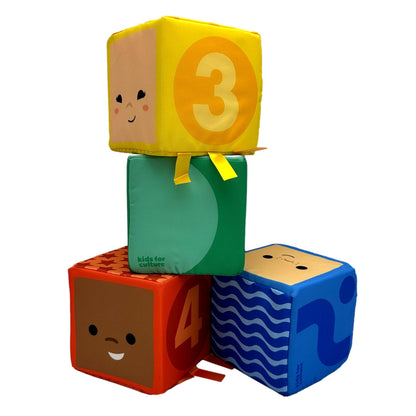 4 PC SHAPES AND SMILES FOAM BLOCKS