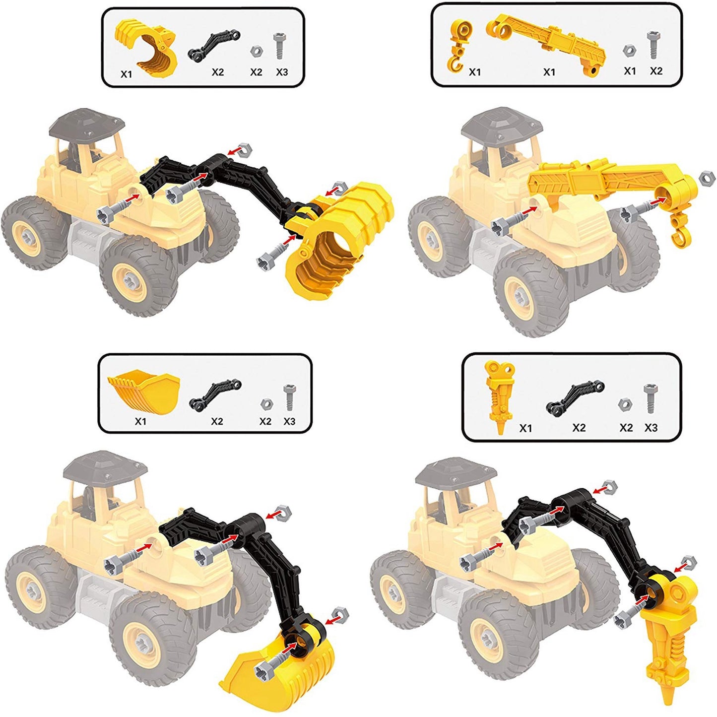 4-IN-1 CONSTRUCTION TRUCK KIT FREE WHEEL