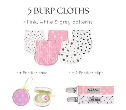 8 PC PINK BABY SET