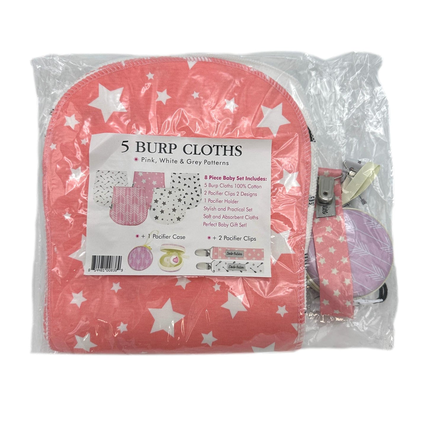 8 PC PINK BABY SET