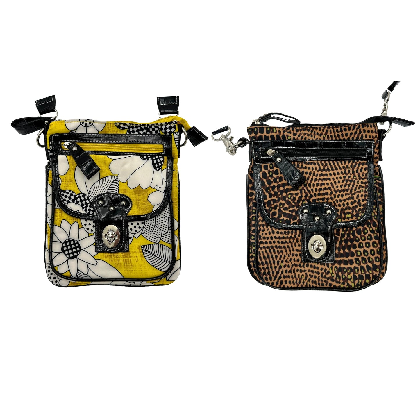 CROSSBODY POUCH WITH FRONT CLASP POCKET ASSORTED