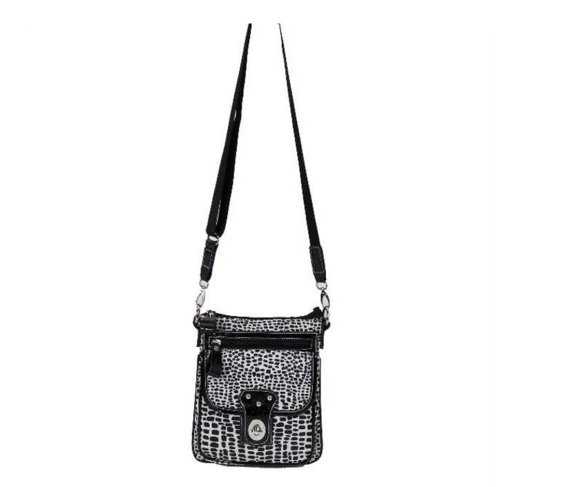CROSSBODY POUCH WITH FRONT CLASP POCKET ASSORTED
