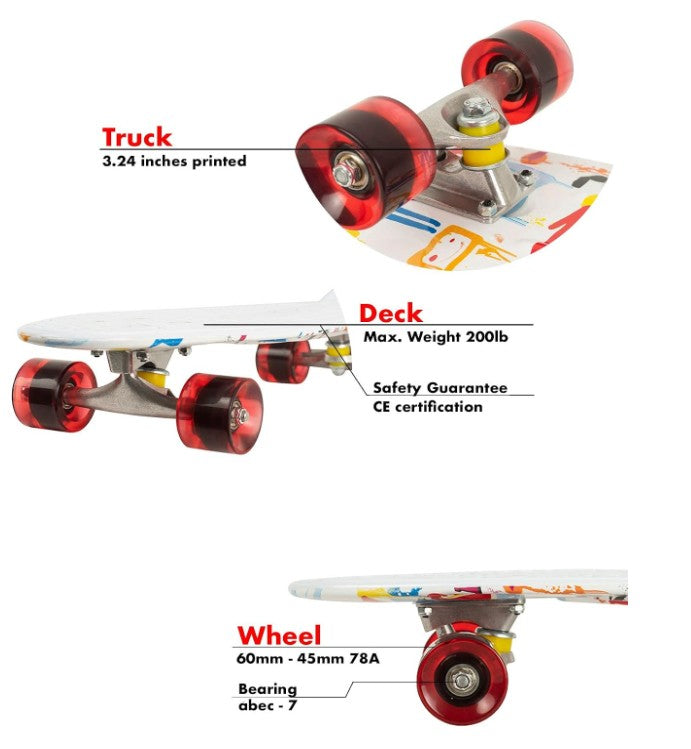 27 IN SKATEBOARD VARIED COLORS