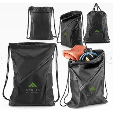 BLACK DRAWSTRING TECH PACK 15 X 19 IN