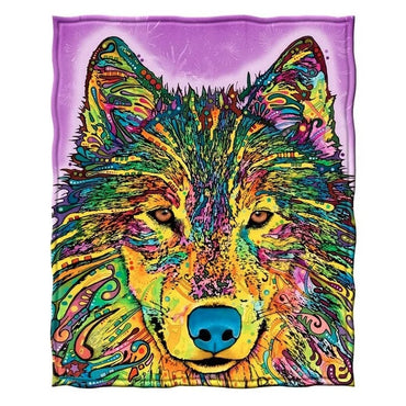 SPIRIT WOLF FLEECE BLANKET 50 X 60 IN