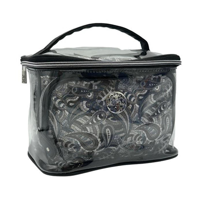 3 PC GRAY COSMETIC BAG SET