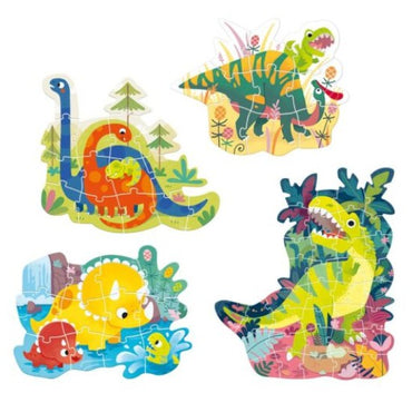 4 PK DINOSAUR PUZZLES