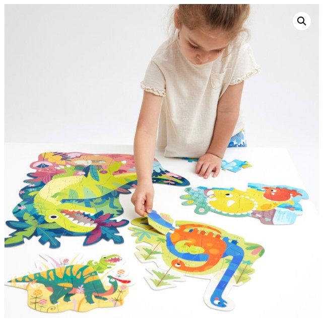 4 PK DINOSAUR PUZZLES