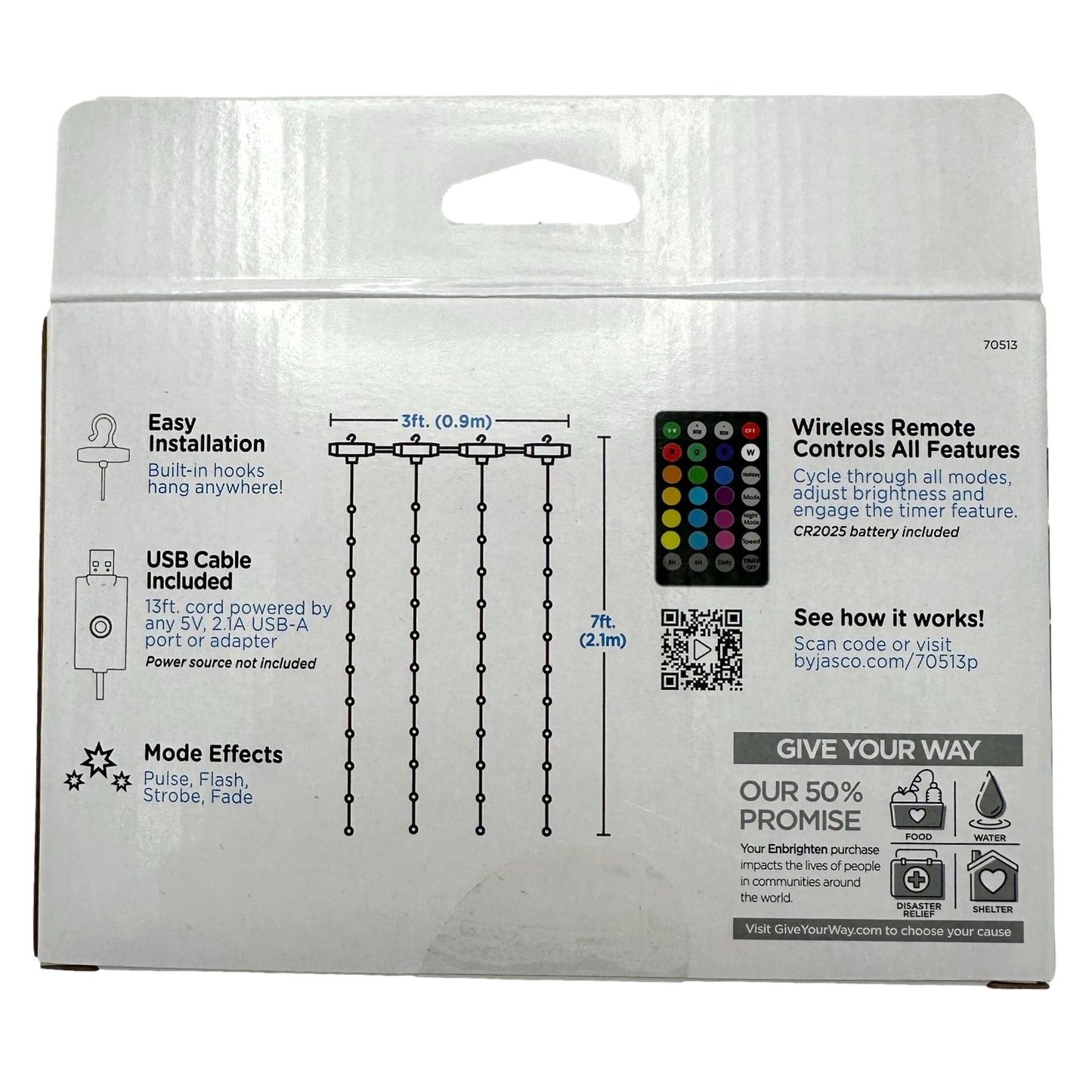 USB POWERED CURTAIN LIGHTS