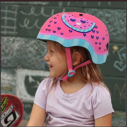 PINK & PURPLE HEARTS AND MELON HELMET