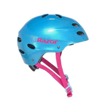 TURQUOISE AND PINK SKATE HELMET