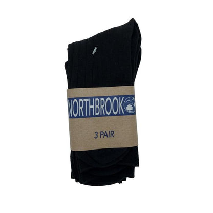 3 PC UNISEX BLACK DRESS SOCKS