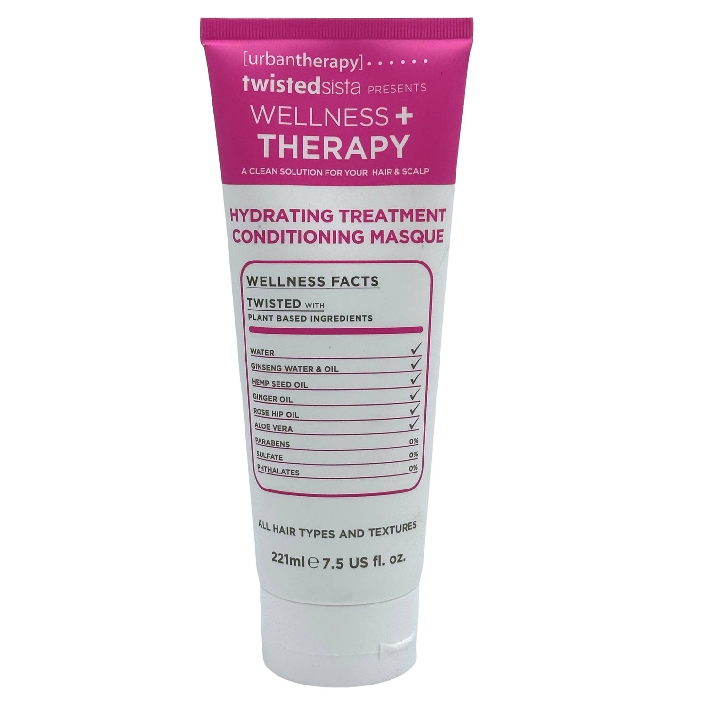 7.5 OZ WELLNESS + THERAPY HYDRATING TREATMENT CONDITIONING MASQUE FOR NATURAL TEXTURED HAIR