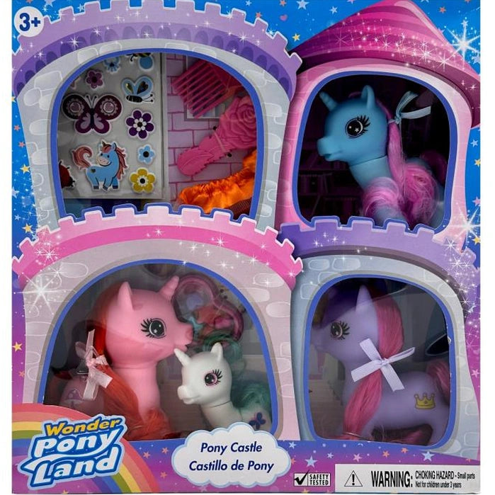 4 UNICORN FAMILY CASTLE SET