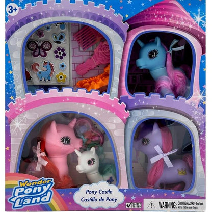 4 UNICORN FAMILY CASTLE SET