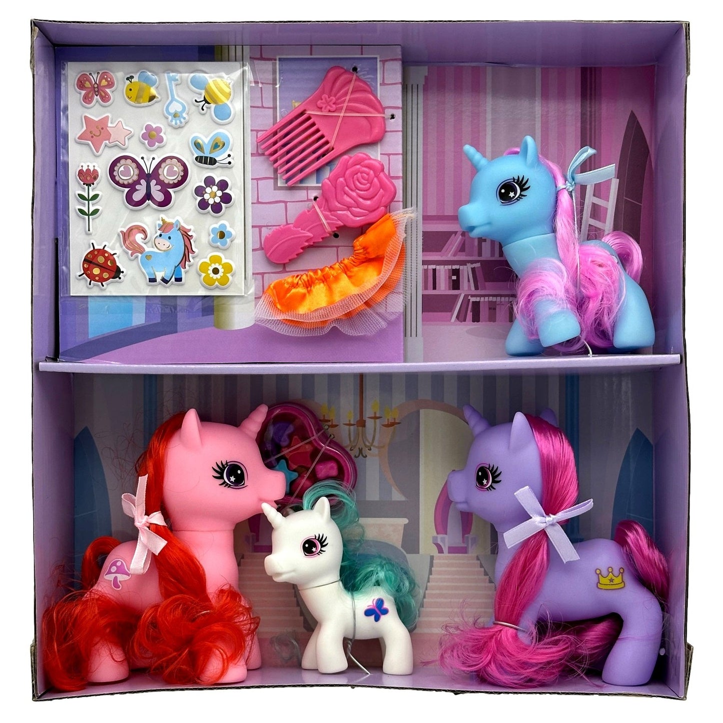 4 UNICORN FAMILY CASTLE SET