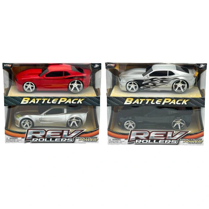 2 PC REV ROLLER CARS FRICTION POWERED ASSORTED