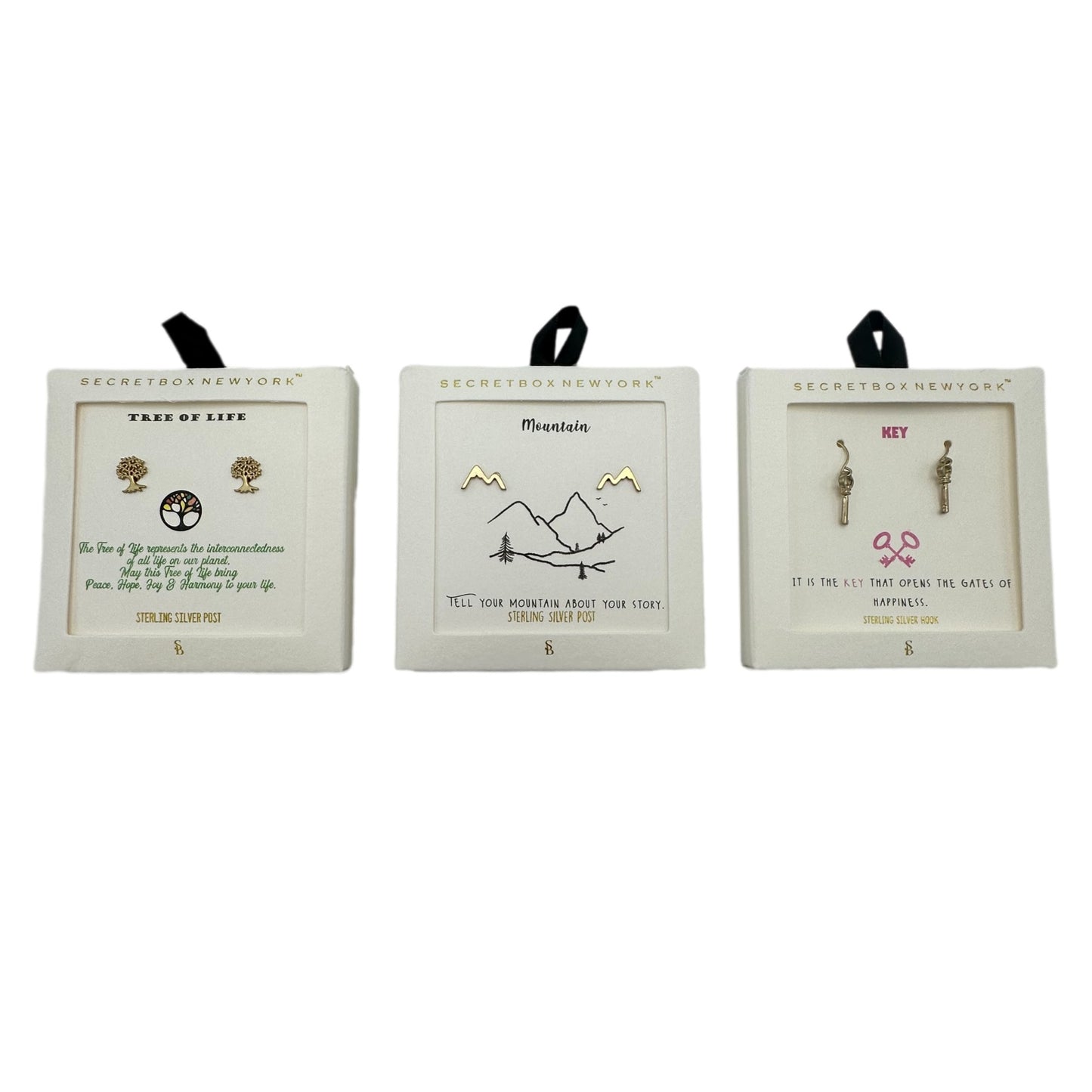 WHITE GIFT BOX EARRINGS ASSORTED