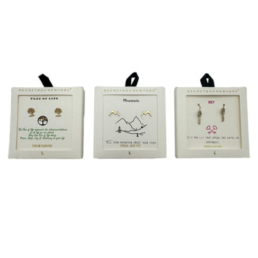 WHITE GIFT BOX EARRINGS ASSORTED