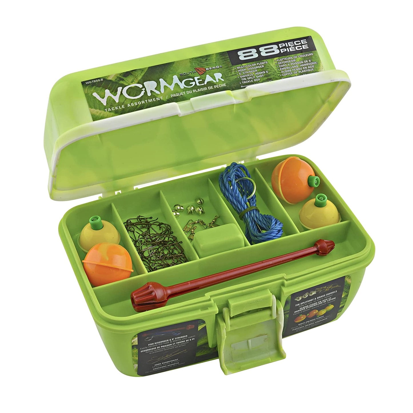 88 PC GREEN TACKLE BOX