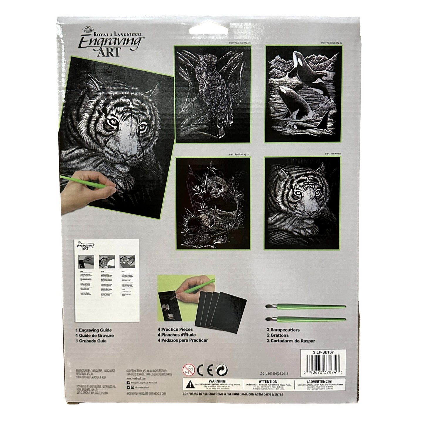 4 PC ENGRAVING ART PROJECTS ASSORTED