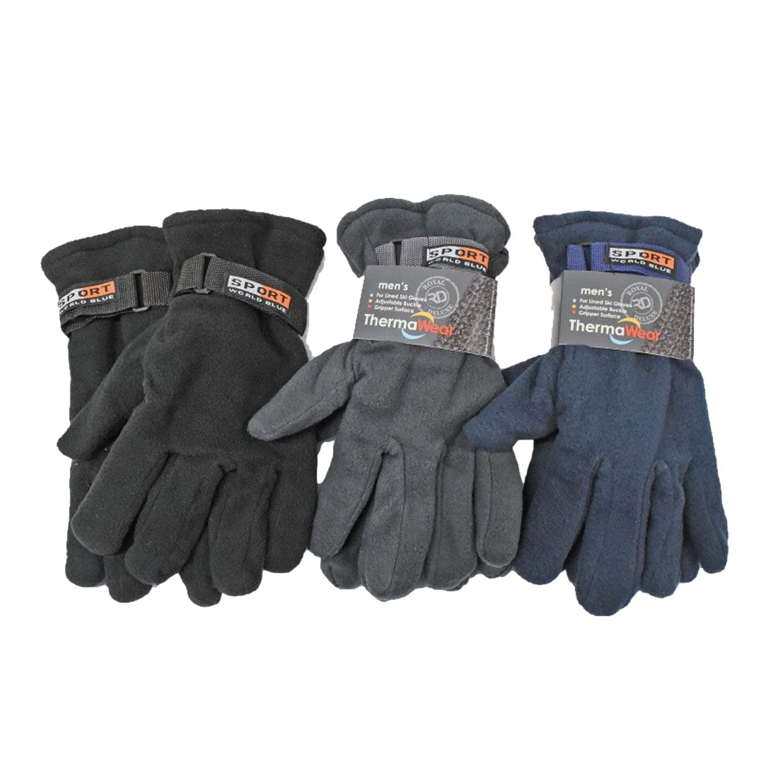 MEN'S FLEECE GLOVES ASSORTED