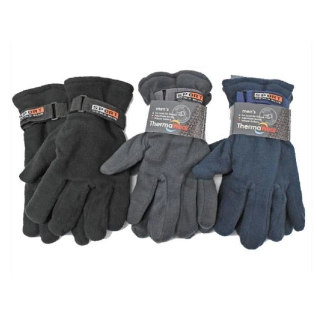 MEN'S FLEECE GLOVES ASSORTED