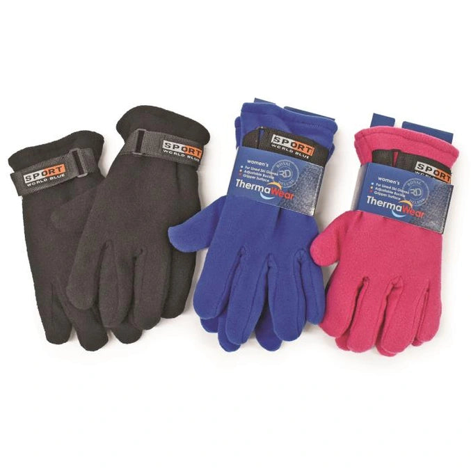 WOMEN'S FLEECE GLOVES ASSORTED