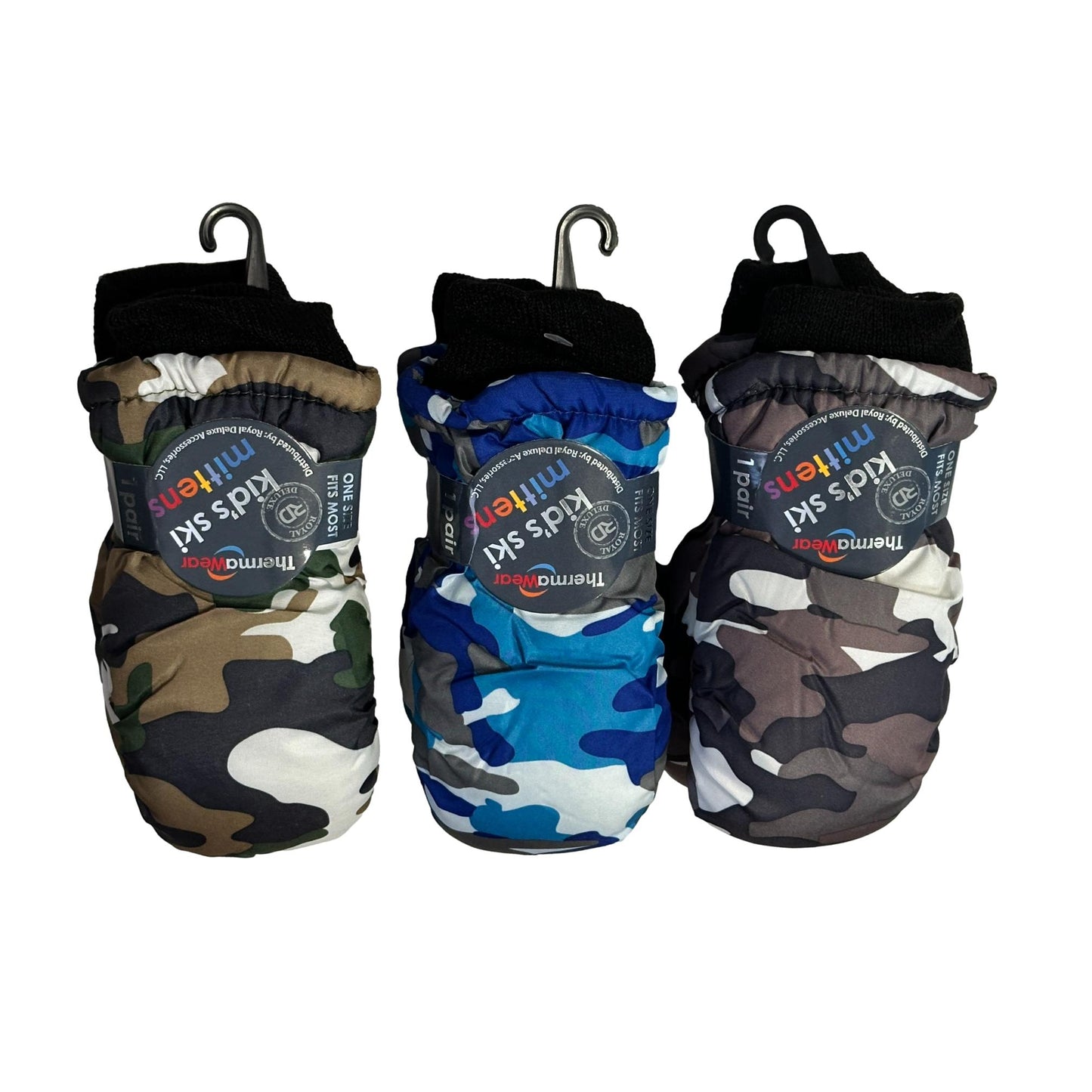 MITONES DE ESQUÍ CAMUFLAJE PARA NIÑOS SURTIDOS