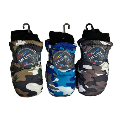 MITONES DE ESQUÍ CAMUFLAJE PARA NIÑOS SURTIDOS