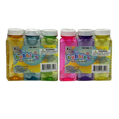 3 PK 4 OZ BUBBLES ASSORTED