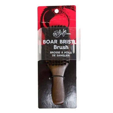 7 IN BOAR BRISTLE BRUSH WITH WOODEN HANDLE