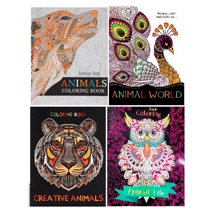 ADULT ANIMAL COLORING BOOK ASSORTED
