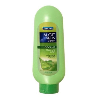 Light green bottle of XtraCare Aloe Vera Lotion.