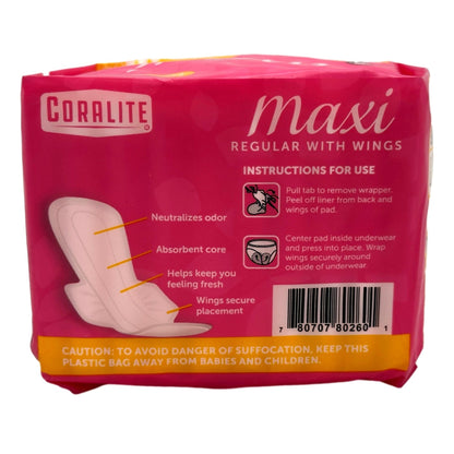 10 CT REGULAR MAXI PAD WINGS