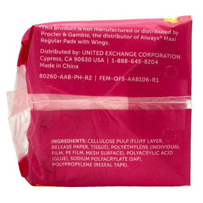 10 CT REGULAR MAXI PAD WINGS