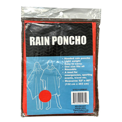 RAIN PONCHO ASSORTED
