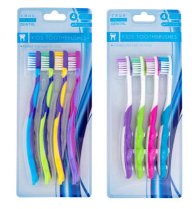 4 PK KIDS TOOTHBRUSHES