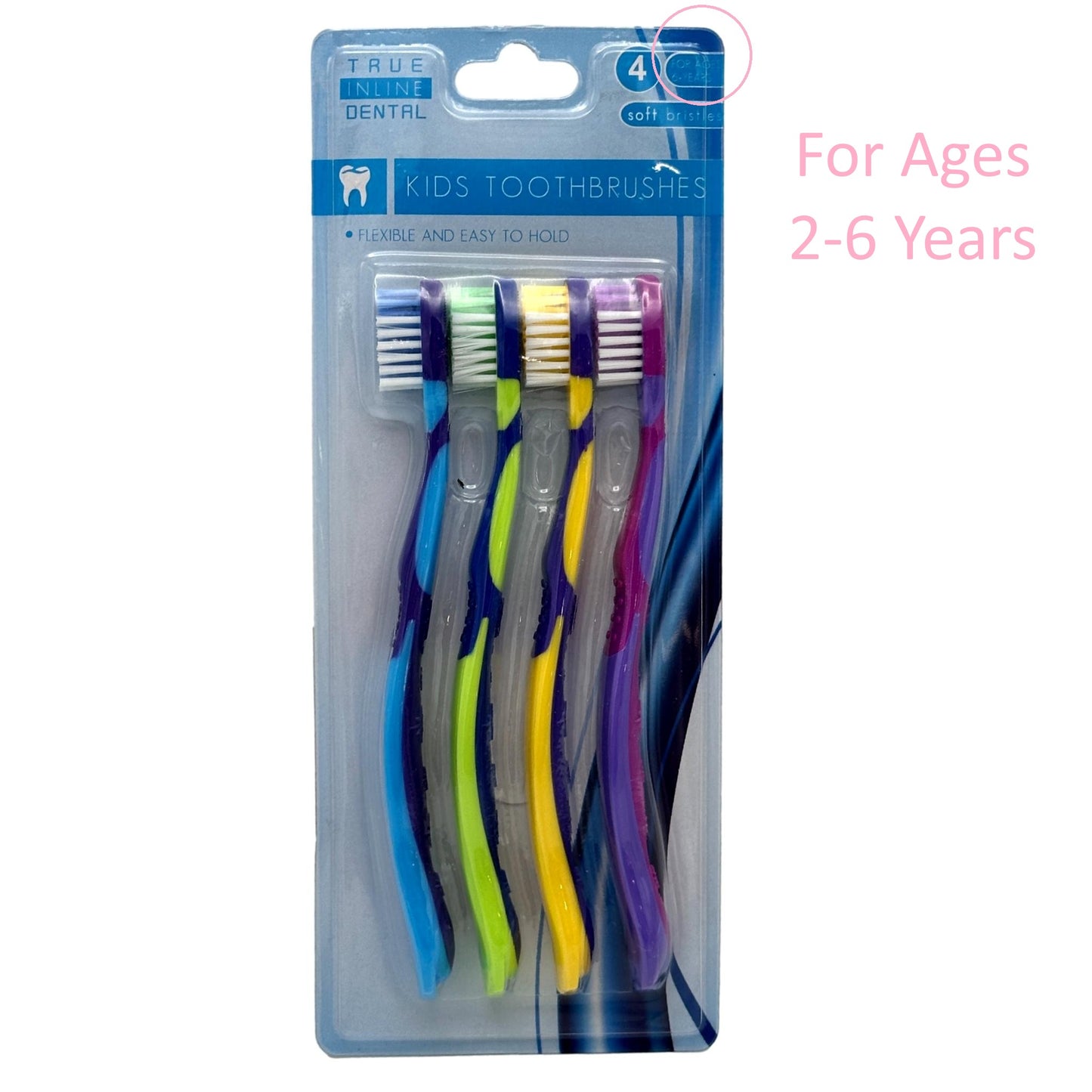4 PK KIDS TOOTHBRUSHES - MULTIBLE AGE ASSORTMENT