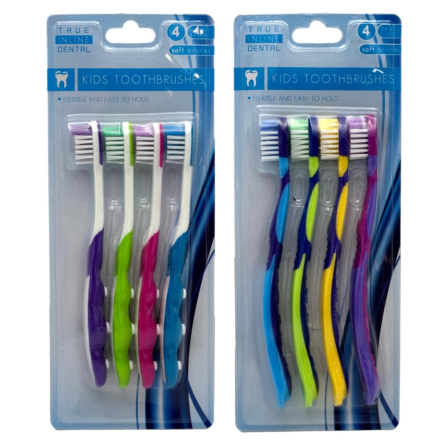 4 PK KIDS TOOTHBRUSHES - MULTIBLE AGE ASSORTMENT