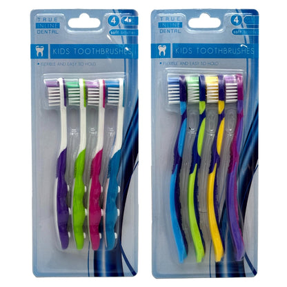 4 PK KIDS TOOTHBRUSHES - MULTIBLE AGE ASSORTMENT