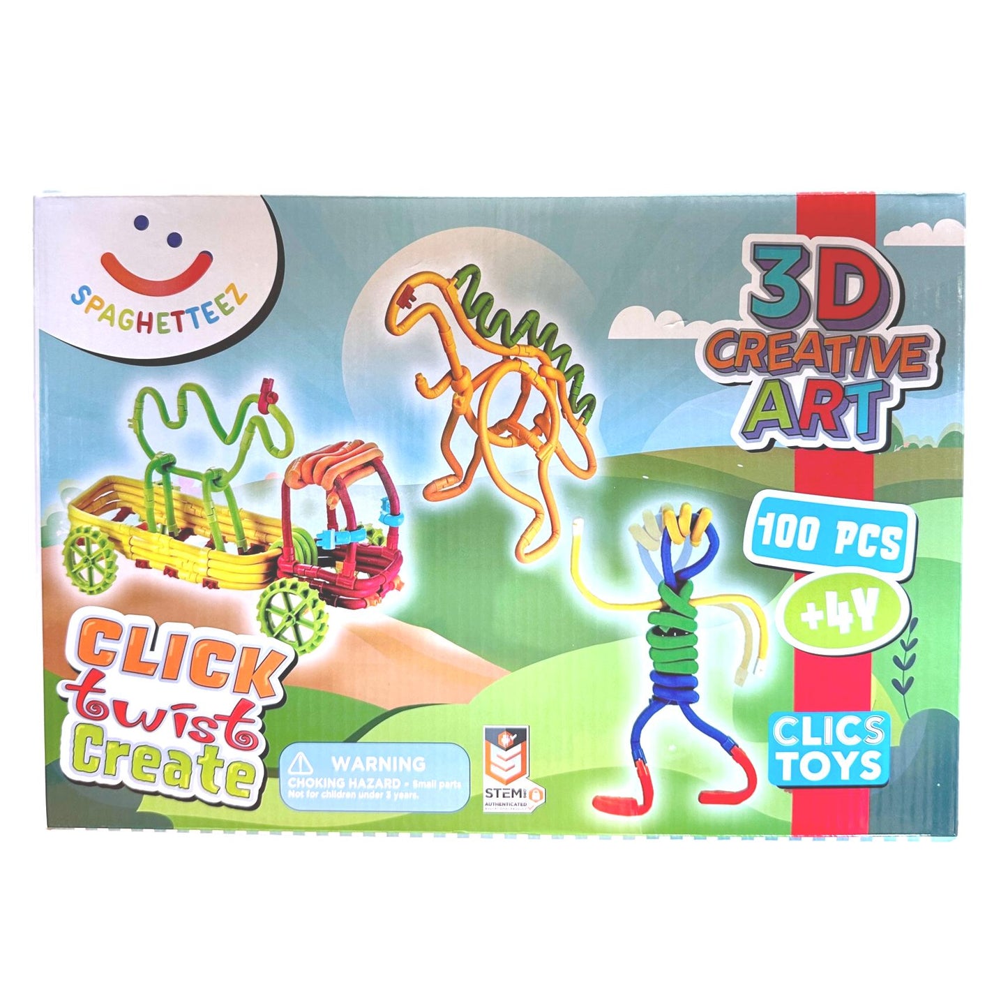 100 PC SPAGHETTEEZ 3D CREATIVE ART
