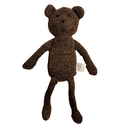 12 IN KNIT BROWN JUNO BEAR