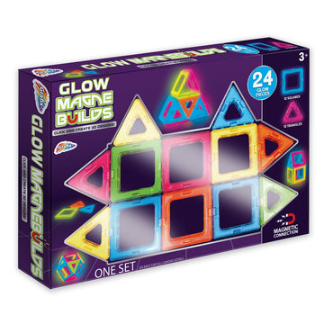 MAGNEBUILD 24 PC TILE SET GLOW IN THE DARK