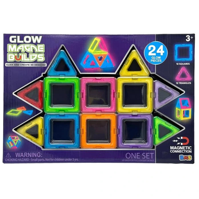 MAGNEBUILD 24 PC TILE SET GLOW IN THE DARK