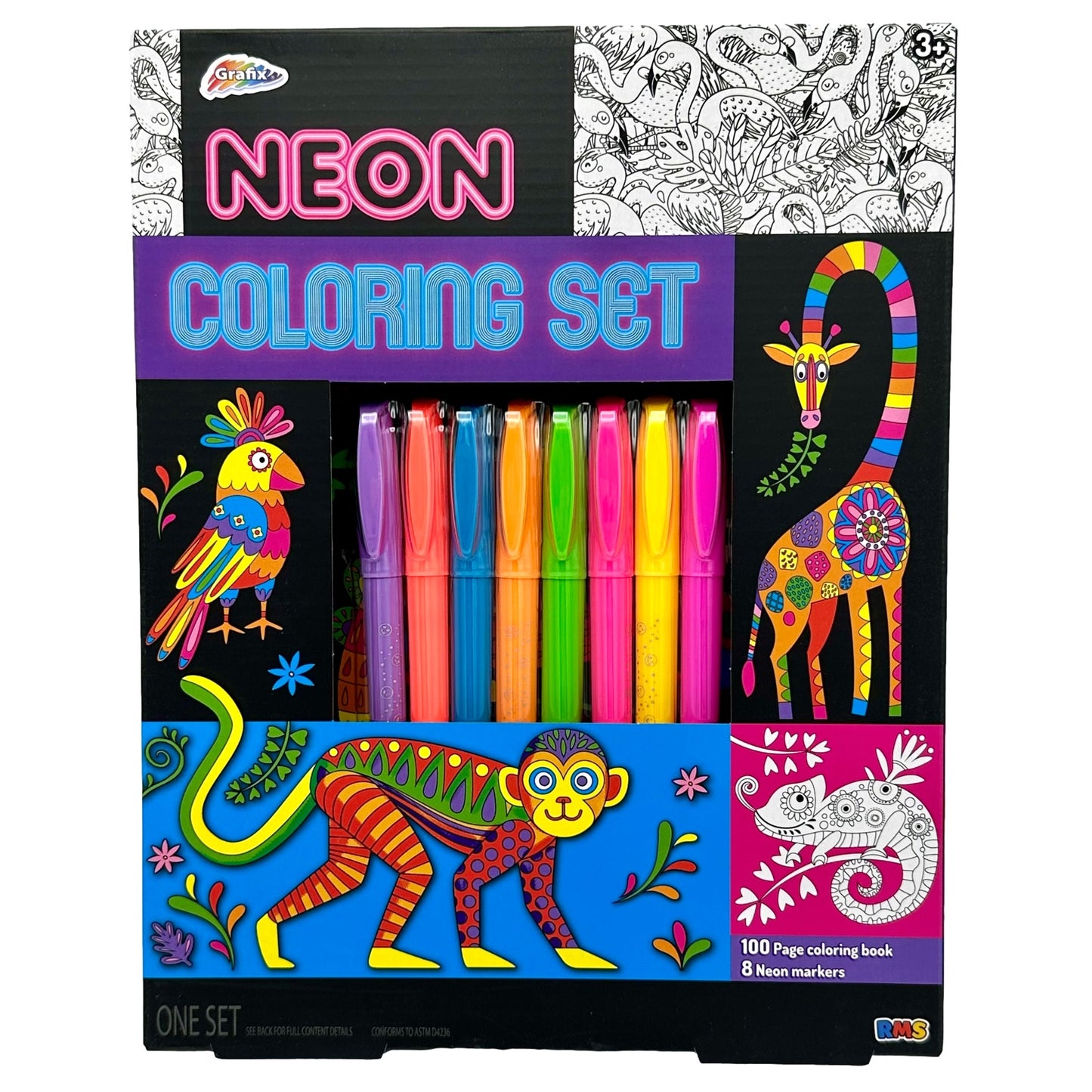 NEON COLORING SET ASSORTED