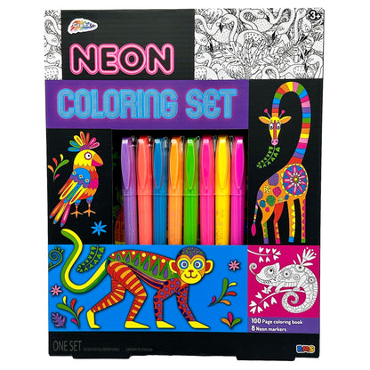 NEON COLORING SET ASSORTED