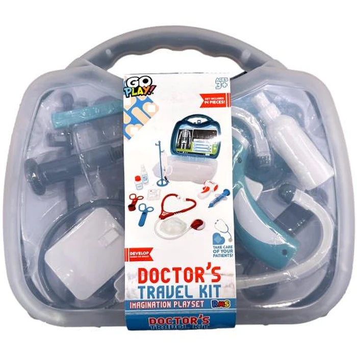 12 PC DOCTOR'S TRAVEL KIT PLAY SET