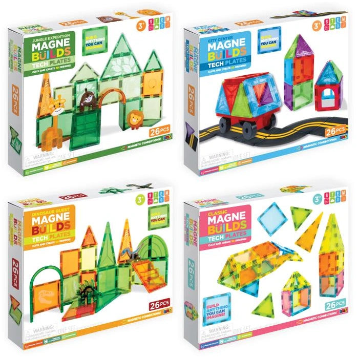 26 PC MAGNEBUILDS TECH PLATES ASSORTED